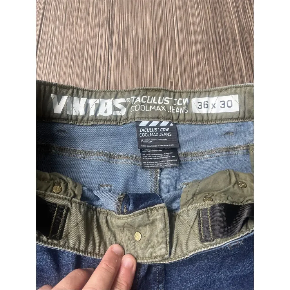 Viktos Taculus CCW Coolmax Jeans Mens 36x30 Blue Tactical Denim Pants